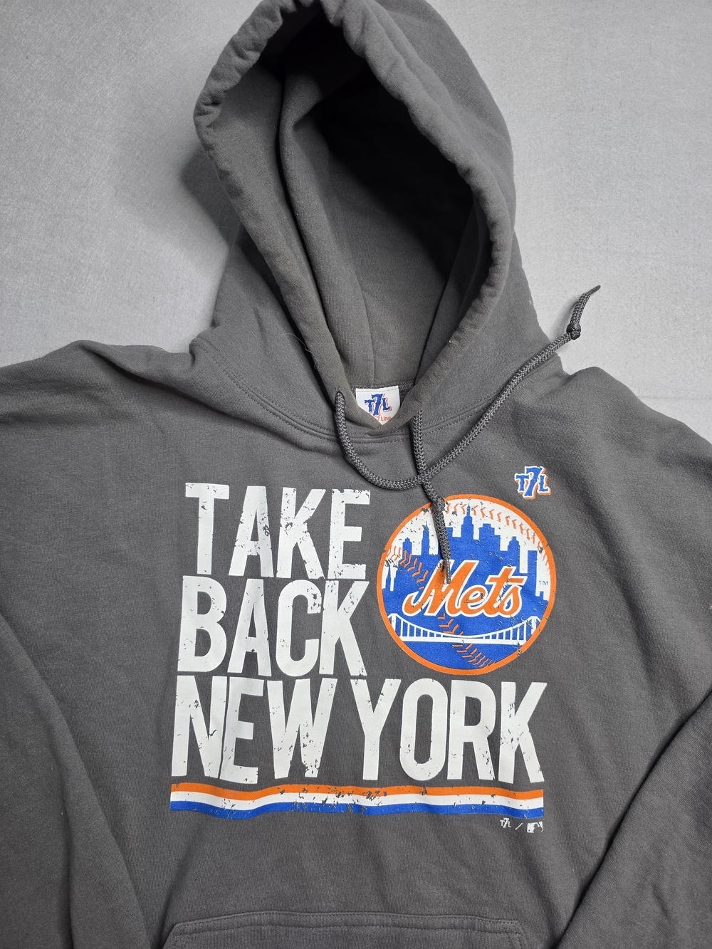 New York Mets 'Take Back New York' Men's Gray Hoodie The‎ 7 Line Large